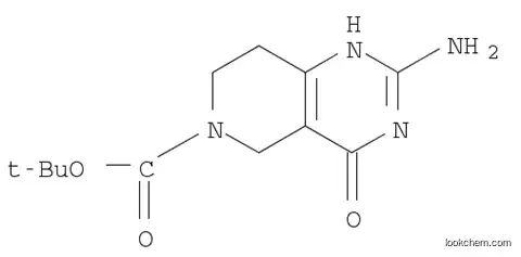 Molecular Structure of 1000386-01-5 (2-AMINO-3,5,7,8-TETRAHYDRO-4-OXO-PYRIDO[4,3-D]PYRIMIDINE-6(4H)-CARBOXYLIC ACID 1,1-DIMETHYLETHYL ESTER)